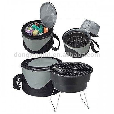 Cooler Bag with Portable Mini BBQ Grill for Pinic